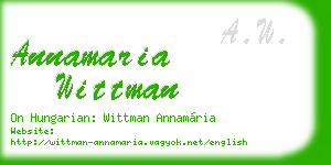 annamaria wittman business card
