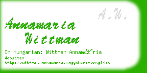 annamaria wittman business card
